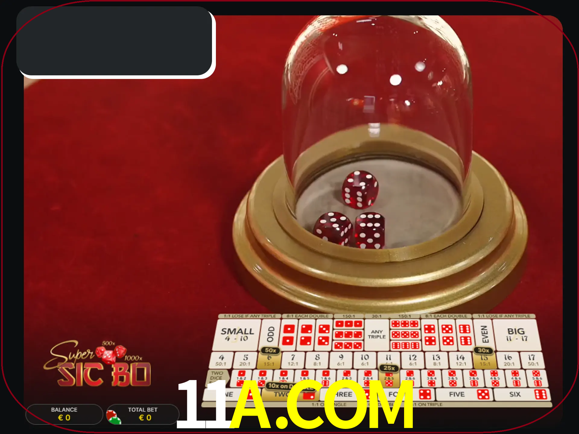 Deixe os dados ao seu lado nos jogos da Sic Bo.