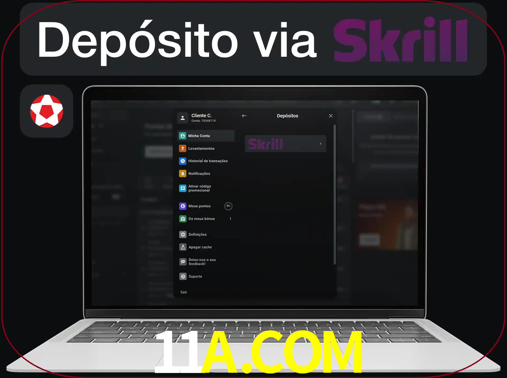 Fazer depósitos com Skrill.