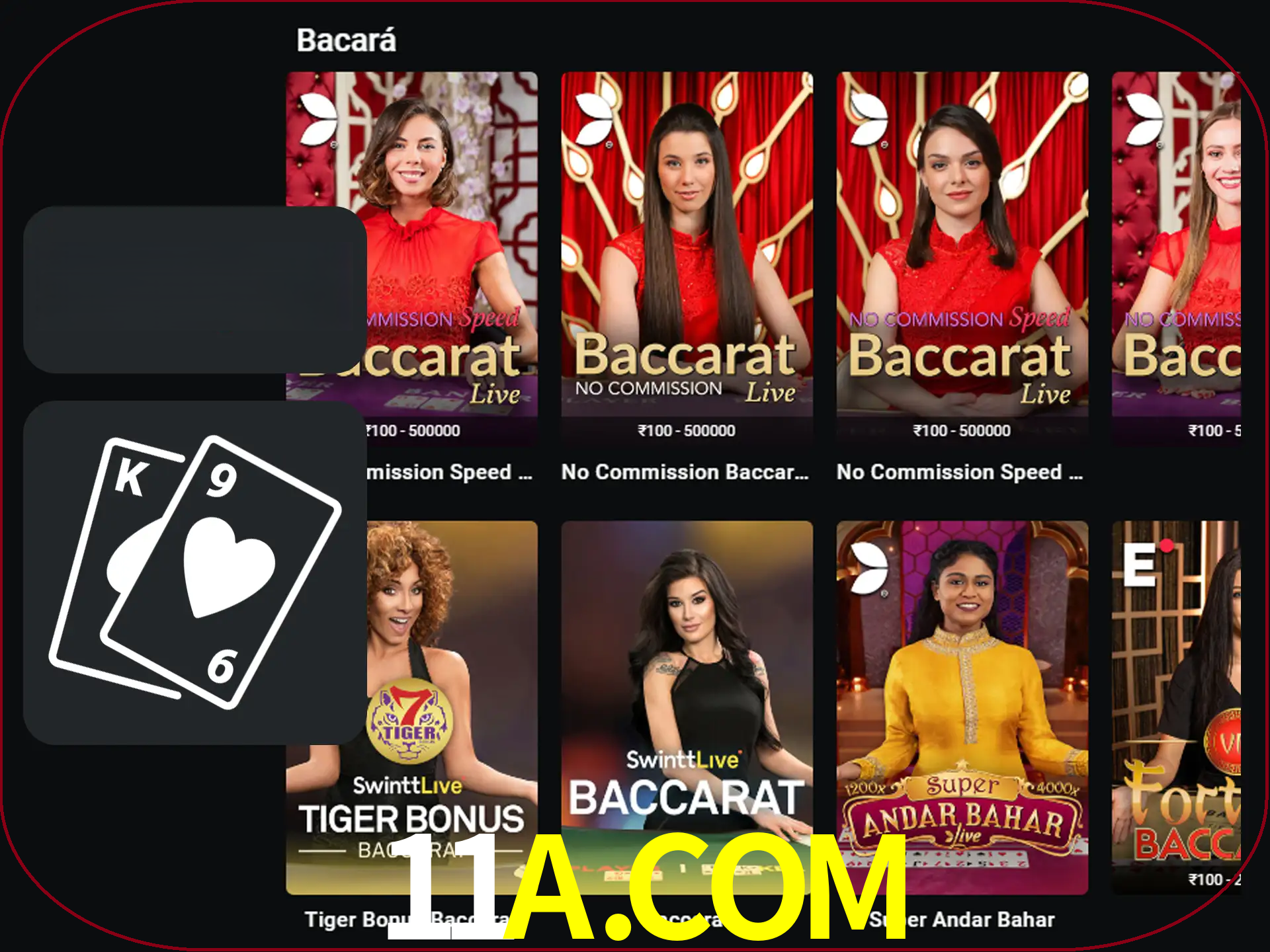 Ganhe muito dinheiro jogando jogos de bacará.